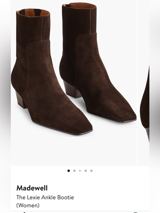 Madewell Shoes - Madewell Dark Brown Suede Pointed Ankle Booties